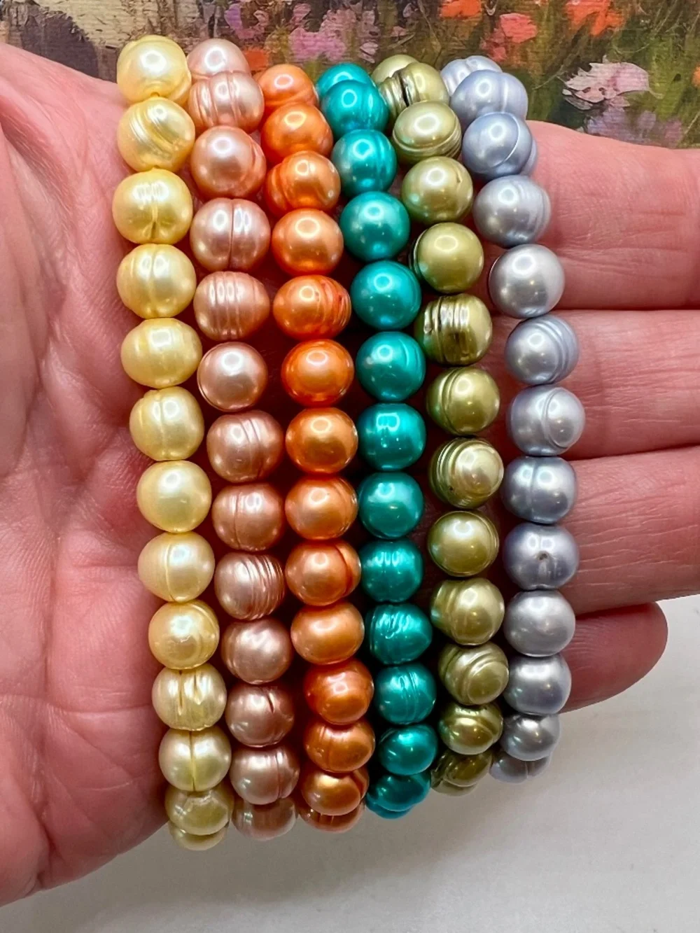 Honora Freshwater Pearl Bright Set of Six Bracelets